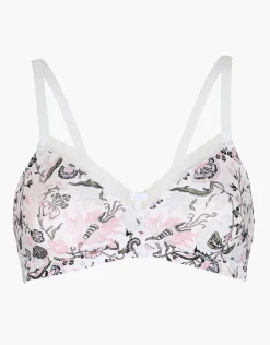 Donna LOVABLE Senza Ferretto-Reggiseno senza Ferretto My Daily Comfort Printed in microfibra, avorio stampa giardinoREF# L05JL