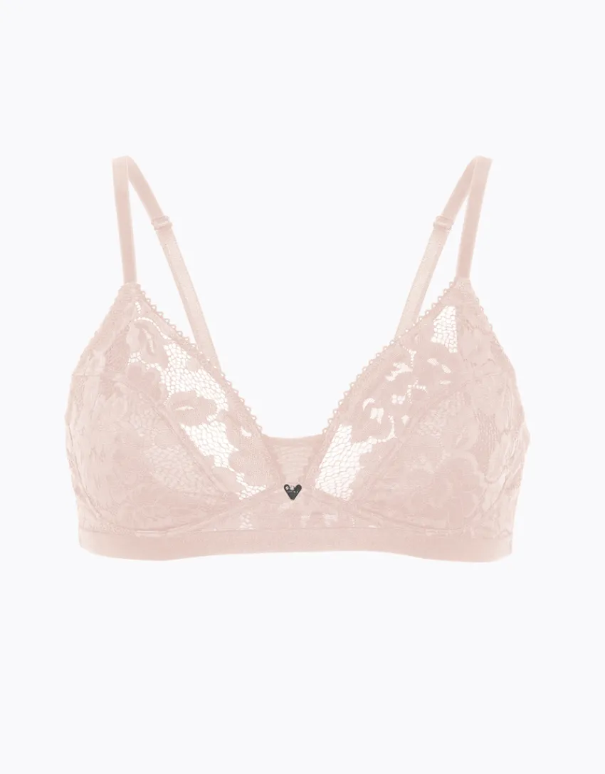 Donna LOVABLE Senza Ferretto-Reggiseno senza ferretto Anniversary Lace in pizzo riciclato, cipriaREF# L0CCF