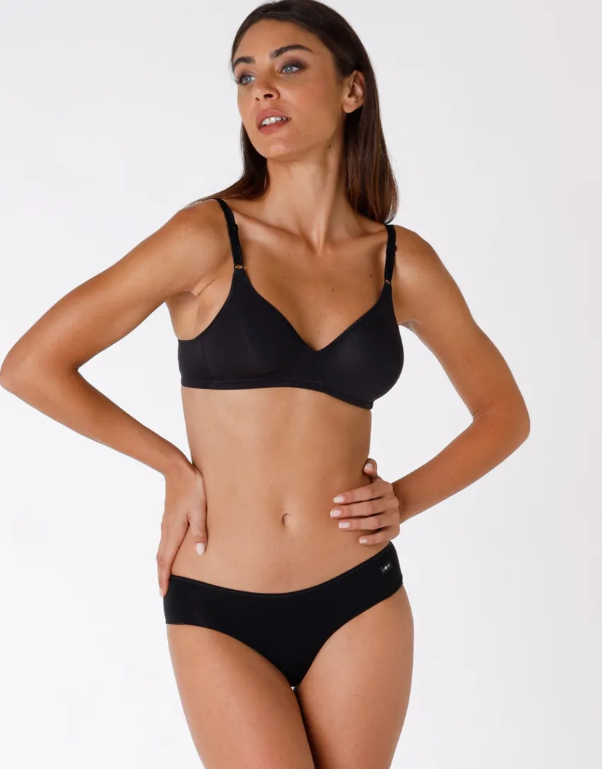 Donna LOVABLE Coppa D|Coppa C-Reggiseno senza ferretto Cotton Line in cotone, REF# L1604