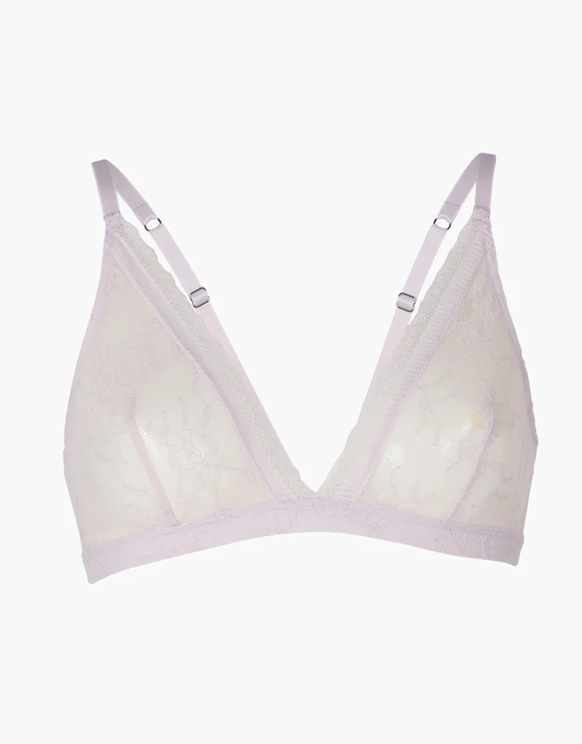 Donna LOVABLE Triangolo|Senza Ferretto-Reggiseno Triangolo Senza Ferretto Romance Lace in pizzo, lillaREF# L0E9R