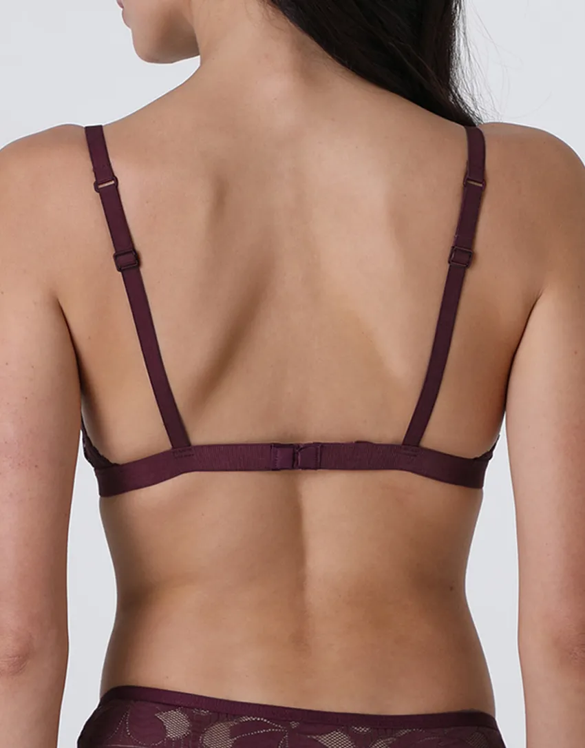 Donna LOVABLE Triangolo|Senza Ferretto-Reggiseno Triangolo Senza Ferretto Art Flower Lace in pizzo, REF# L0EGR