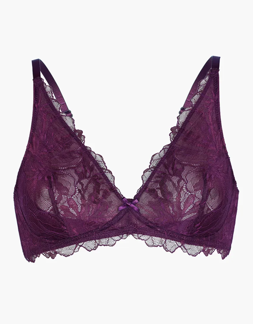 Donna LOVABLE Triangolo|Senza Ferretto-Reggiseno Vela senza Ferretto Graceful Lace in pizzo e tulle, REF# L0EE4
