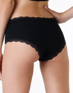 Donna LOVABLE Culotte-Shorty lovely in cotone elasticizzato e pizzo, REF# L0CW0