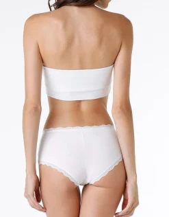 Donna LOVABLE Culotte-Shorty lovely in cotone elasticizzato e pizzo, REF# L0CW0