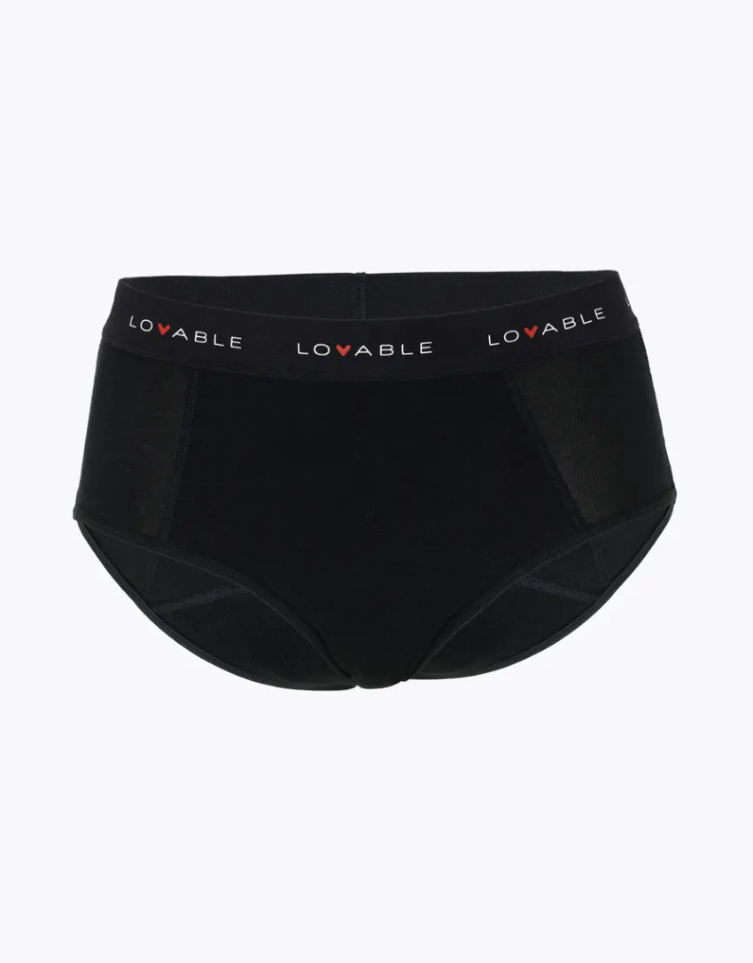 Donna LOVABLE Slip Da Ciclo Lavabili|Slip-Slip alto da ciclo lavabile flusso medio in cotone biologico certificato, REF# L0CLX