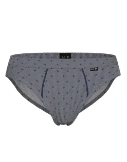 Uomo LOVABLE Slip-Slip Classic Cotton Modal, blu stampa alberiREF# L0E9U