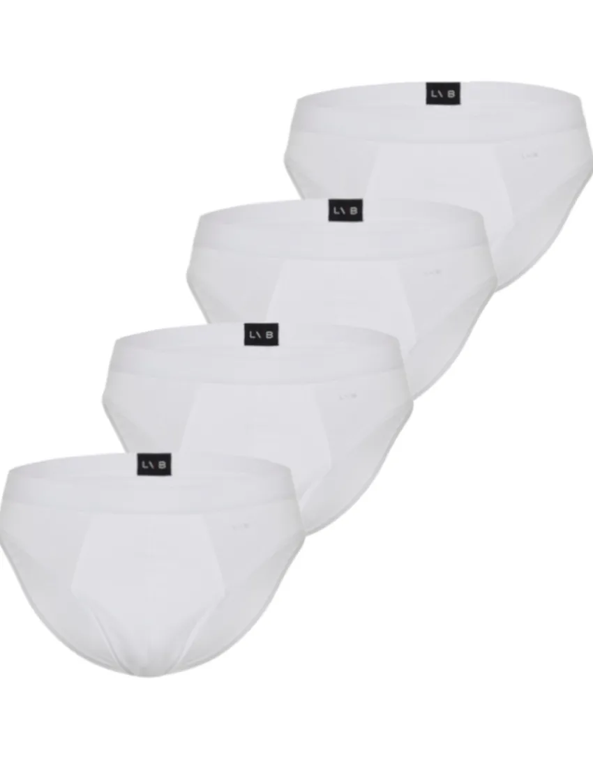 Uomo LOVABLE Multipack|Slip-Slip in cotone elasticizzato, confezione x4 biancoREF# L09G3