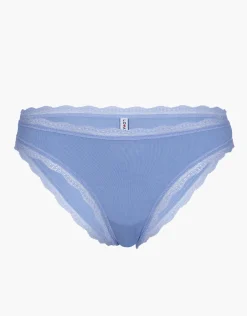 Donna LOVABLE Slip-Slip Panties in cotone e pizzo elasticizzati, vereREF# L0DPX