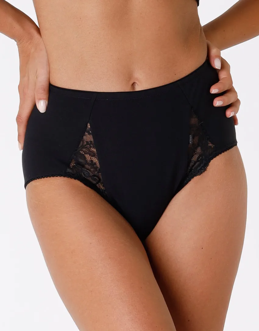 Donna LOVABLE Slip-Slip maxi contenitivo Lovely Charme, in cotone elasticizzato con pizzoREF# L0041