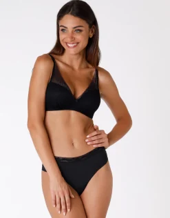 Donna LOVABLE Slip-Slip medio Invisible Exclusive in microfibra e pizzoREF# 05XH