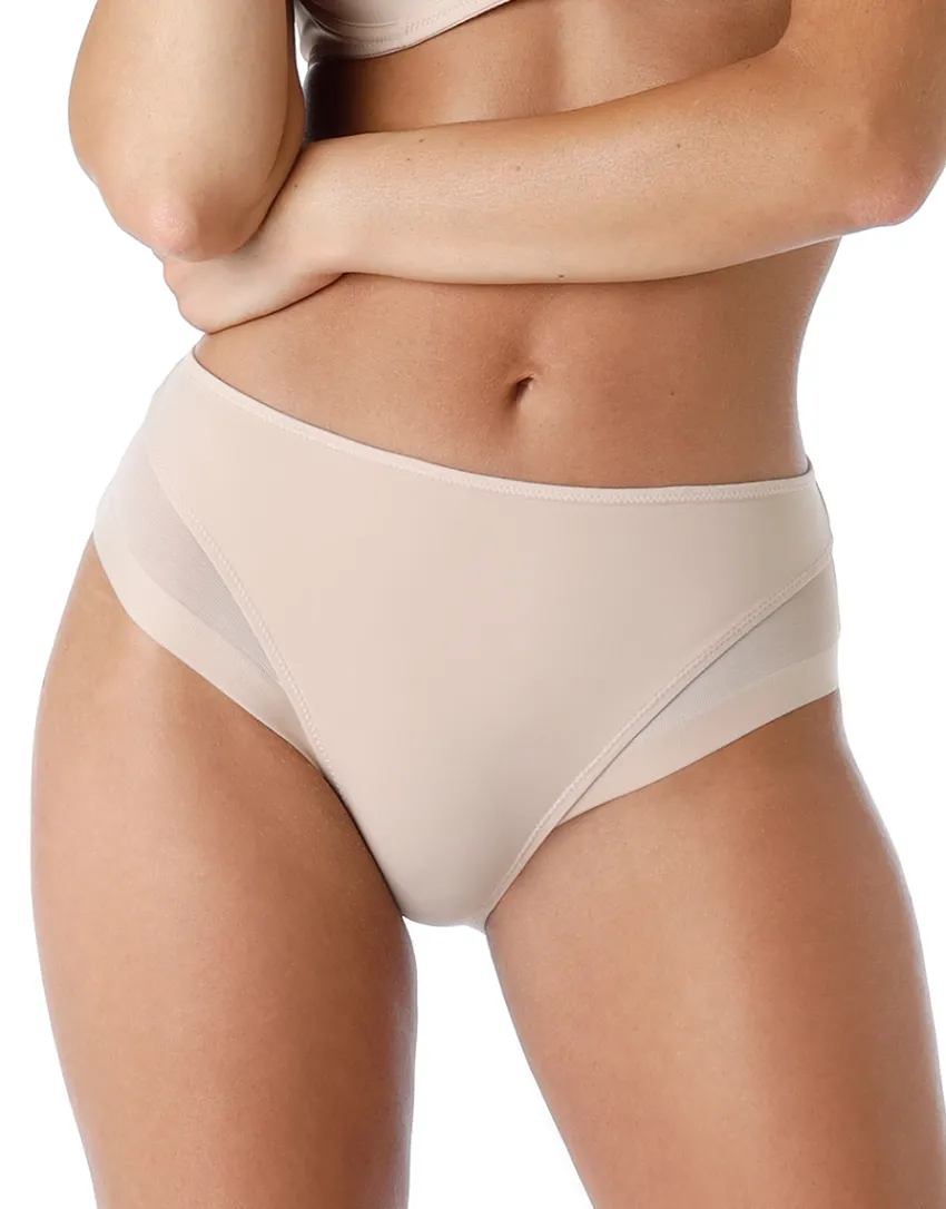 Donna LOVABLE Slip-Slip Midi Classic Invisible in microfibra e tulle, REF# L0A63