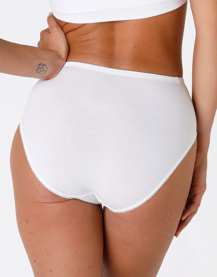 Donna LOVABLE Slip-Slip midi Lovely Charme in cotone elasticizzato con pizzoREF# 0035