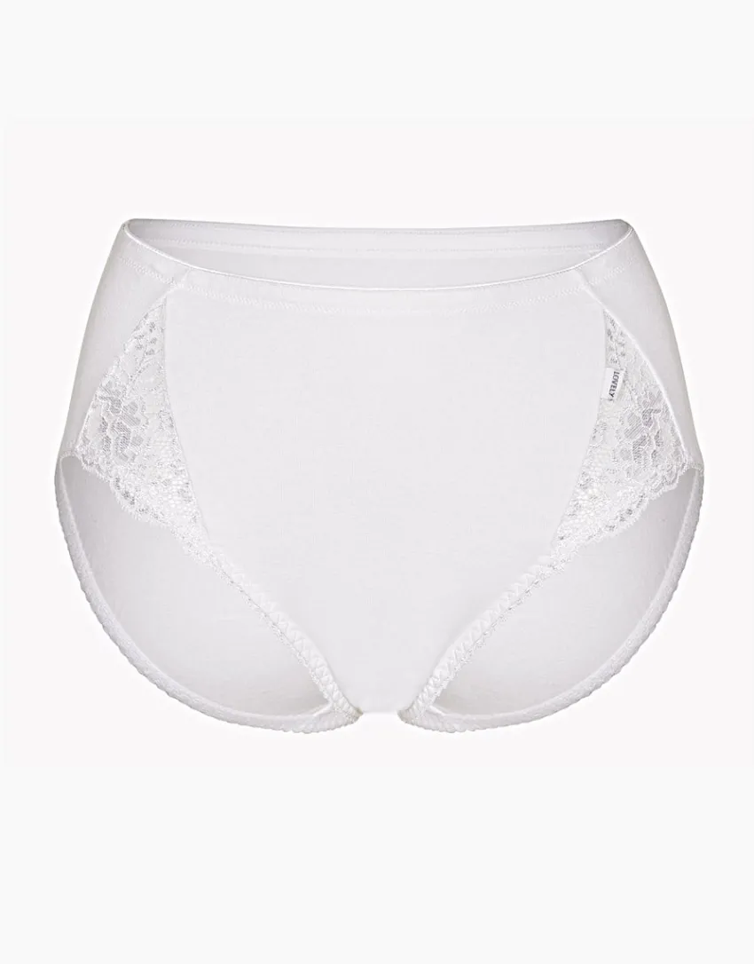 Donna LOVABLE Slip-Slip midi Lovely Charme in cotone elasticizzato con pizzoREF# 0035