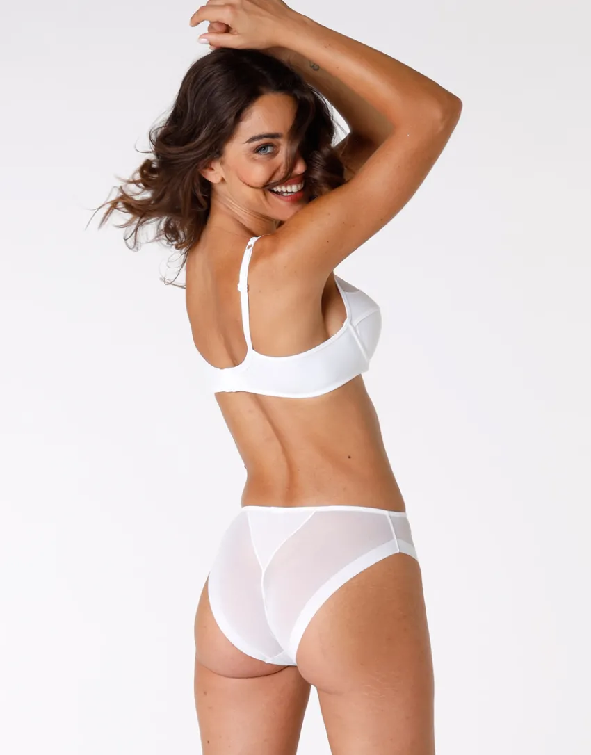 Donna LOVABLE Slip-Slip midi sgambato Invisibile Ultra Light in microfibra e tulleREF# 0251