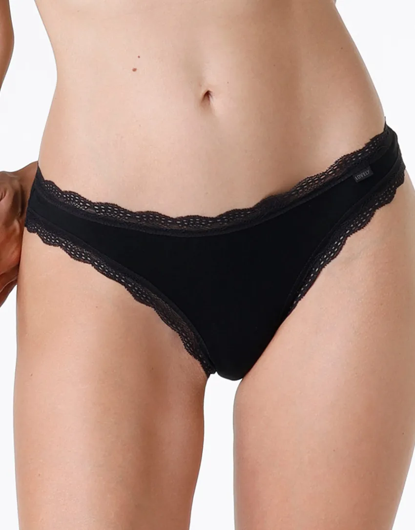 Donna LOVABLE Slip-Slip Mini Lovely in cotone elasticizzato e pizzo, REF# L0CVZ