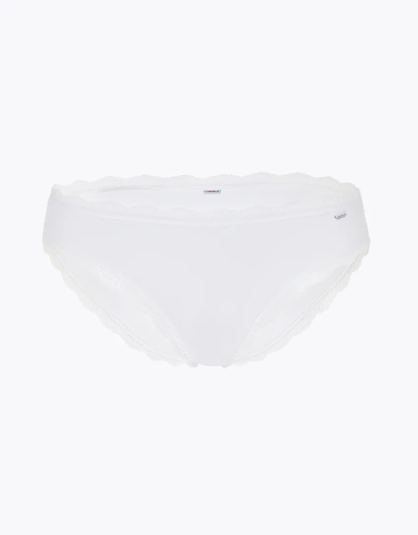 Donna LOVABLE Slip-Slip Mini Lovely in cotone elasticizzato e pizzo, REF# L0CVZ