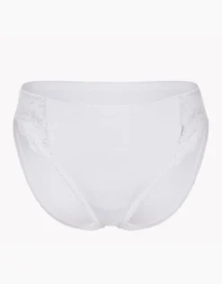 Donna LOVABLE Slip-Slip mini sgambato Lovely in cotone elasticizzato con pizzoREF# 0033