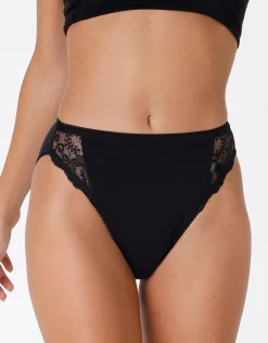 Donna LOVABLE Slip-Slip mini sgambato Lovely charme in cotone elasticizzato con pizzoREF# 0033