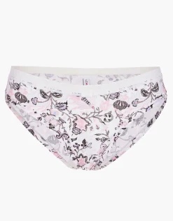 Donna LOVABLE Slip-Slip My Daily Comfort Printed in microfibra, avorio stampa giardinoREF# L05JM