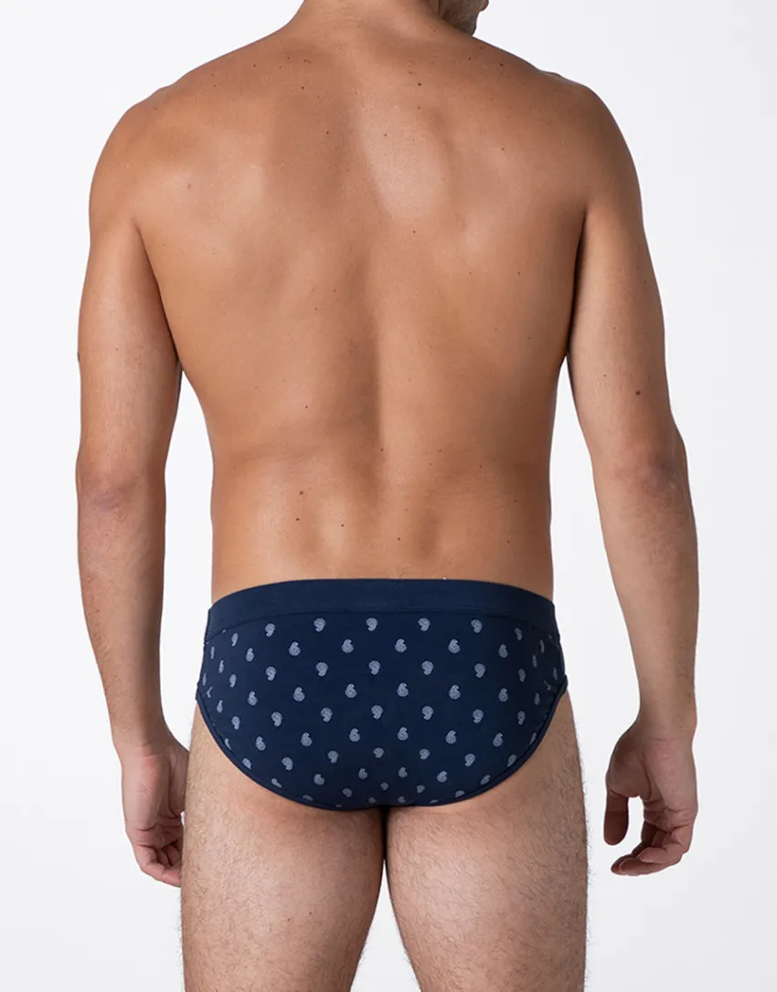 Uomo LOVABLE Slip-Slip Printed Stretch Cotton, blu emireREF# L0DL1