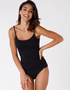 Donna LOVABLE Top E Smanicati-Top Basic Soul liscio in viscosaREF# 7012