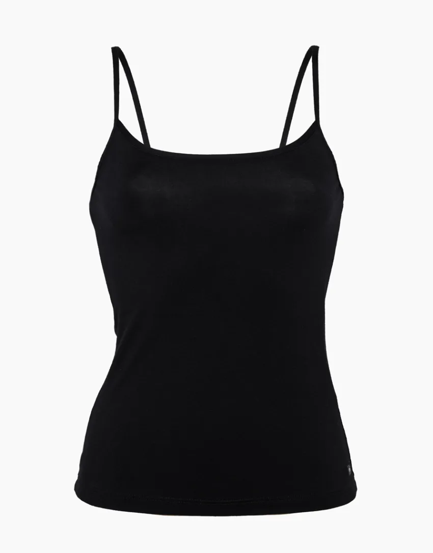 Donna LOVABLE Top E Smanicati-Top Basic Soul liscio in viscosaREF# 7012