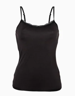 Donna LOVABLE Top E Smanicati-Top Basic Soul in viscosa e pizzoREF# 7032