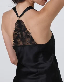 Donna LOVABLE Pigiami Donna-Top e Pantaloncino L'Elegance in seta e modal, REF# L0EIE