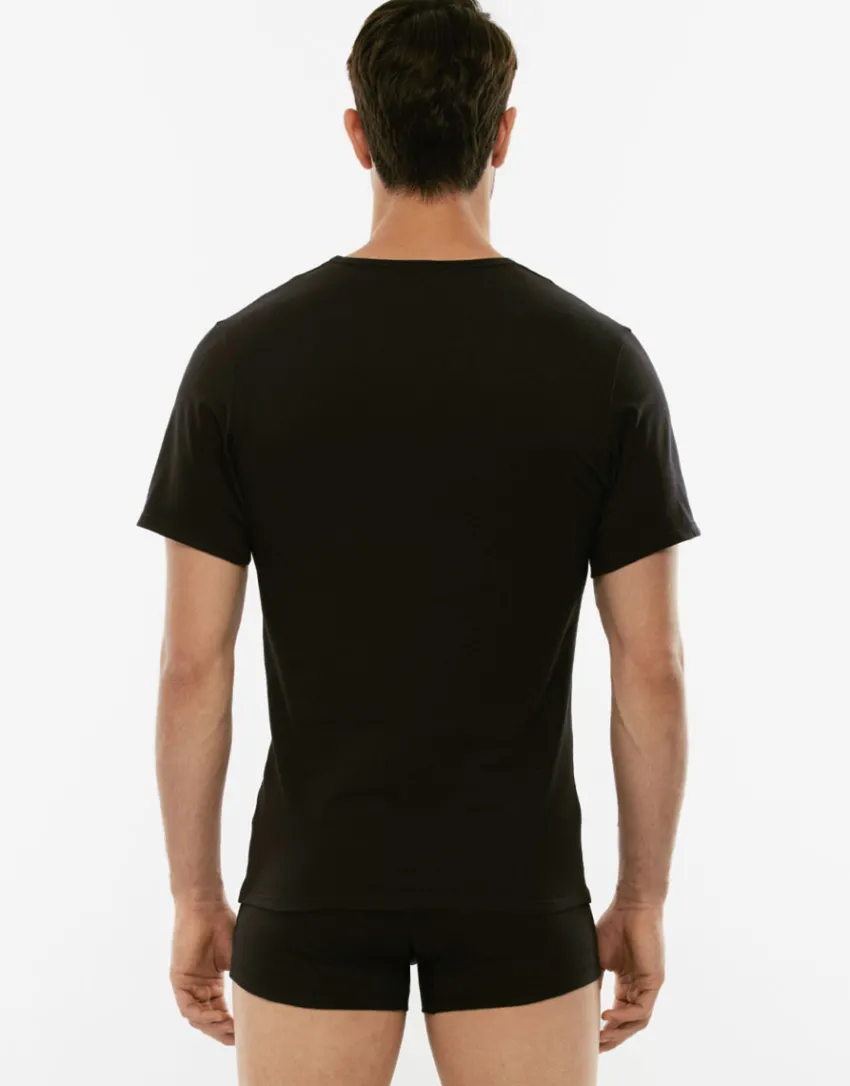 Uomo LOVABLE T-Shirt-T-shirt 100% cotone Pure Cotton con scollo a V, REF# 05XP