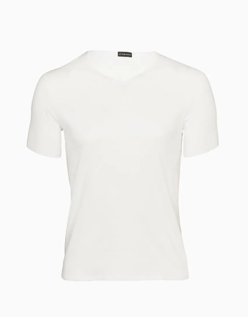 Uomo LOVABLE T-Shirt-T-shirt 100% cotone Pure Cotton con scollo a V, REF# 05XP