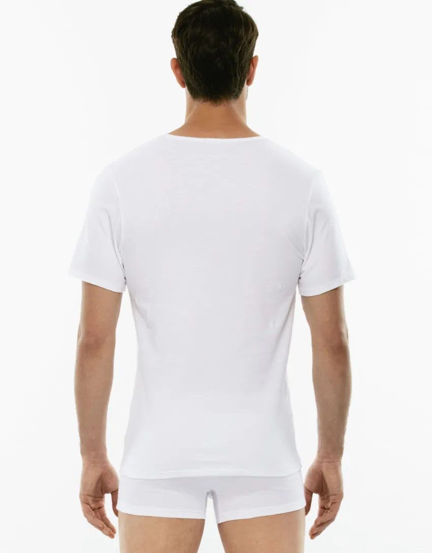 Uomo LOVABLE T-Shirt-T-shirt girocollo 100% cotone Pure Cotton, REF# 05XO