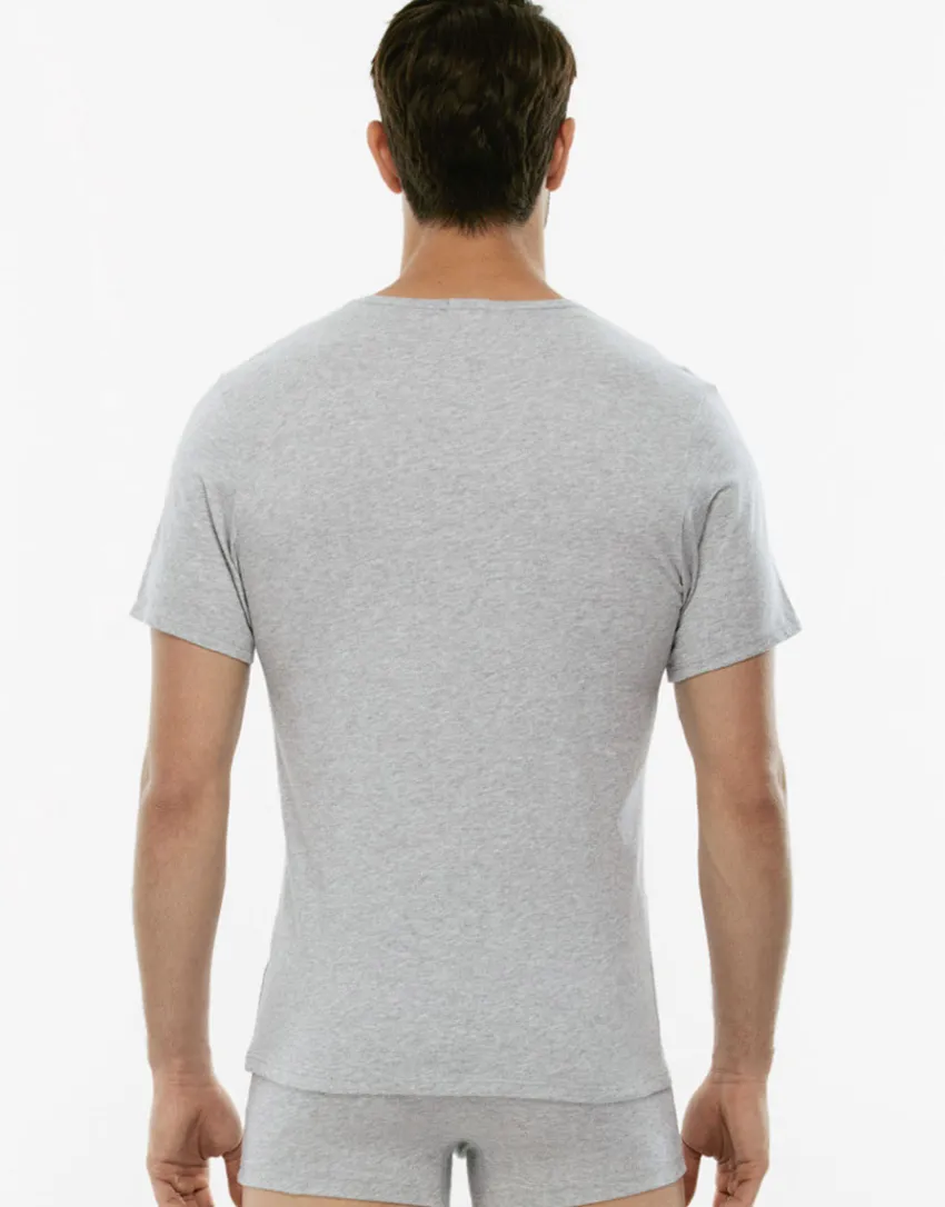 Uomo LOVABLE T-Shirt-T-shirt girocollo 100% cotone Pure Cotton, REF# 05XO