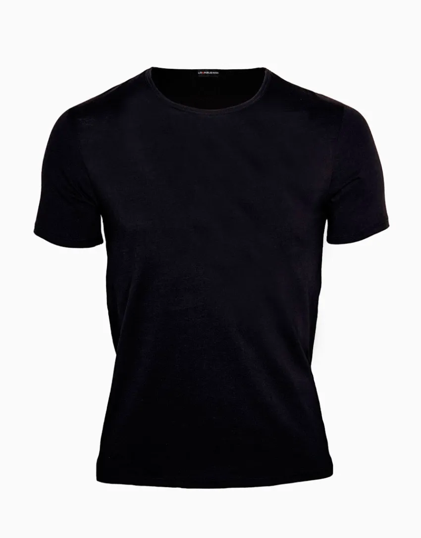 Uomo LOVABLE T-Shirt-T-shirt girocollo 100% cotone Pure Cotton, REF# 05XO