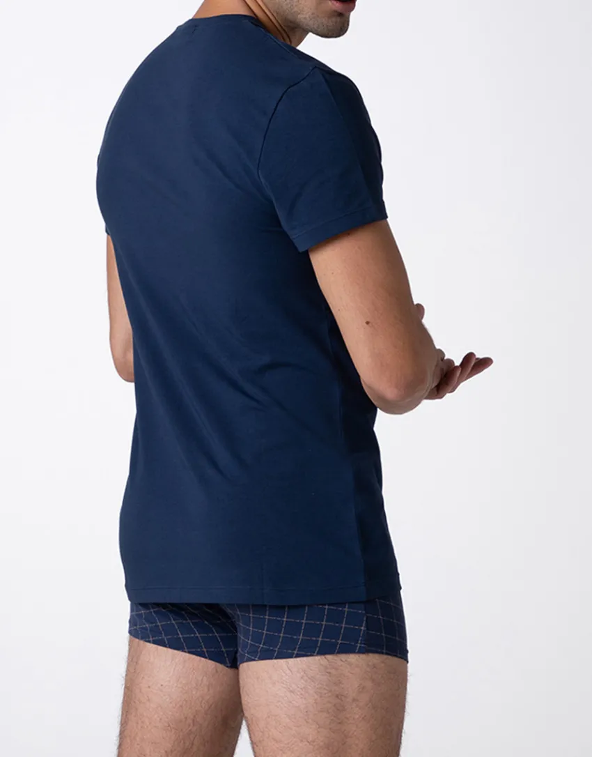 Uomo LOVABLE T-Shirt-T-Shirt Girocollo Casual Stretch Cotton, REF# L0DL5