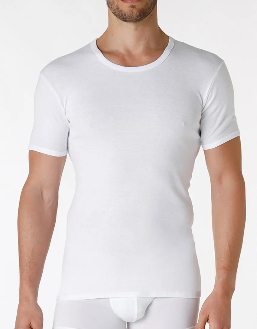 Uomo LOVABLE T-Shirt-T-shirt girocollo Classic Cotton 100% cotone, REF# L0306