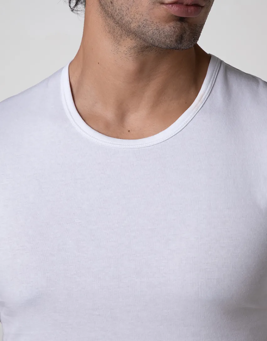 Uomo LOVABLE T-Shirt-T-shirt girocollo Cool Sensation in Stretch Cotton, REF# L0DGP