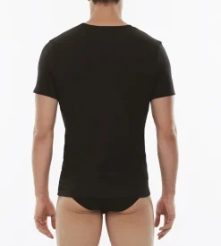 Uomo LOVABLE T-Shirt-T-Shirt girocollo Cotton Stretch in cotone elasticizzato, REF# L05XU