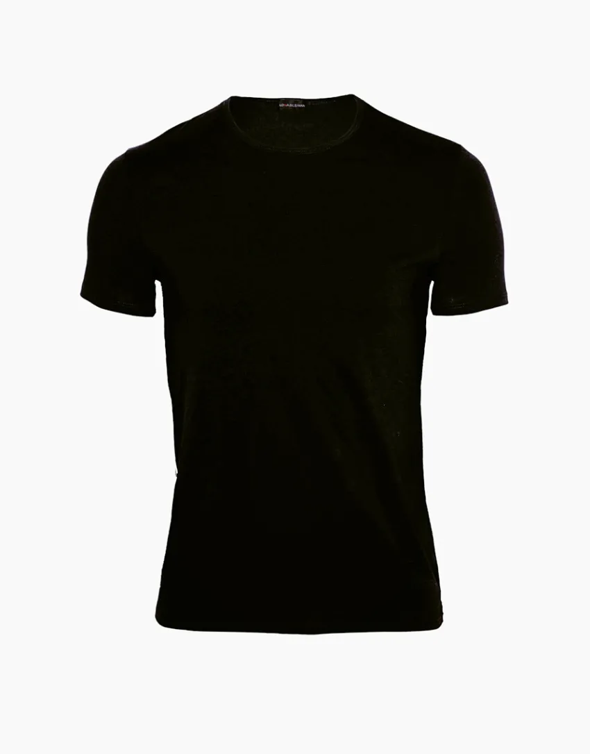 Uomo LOVABLE T-Shirt-T-Shirt girocollo Cotton Stretch in cotone elasticizzato, REF# L05XU
