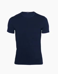 Uomo LOVABLE T-Shirt-T-Shirt girocollo Cotton Stretch in cotone elasticizzato, REF# L05XU