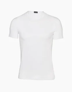 Uomo LOVABLE T-Shirt-T-Shirt girocollo Cotton Stretch in cotone elasticizzato, REF# L05XU