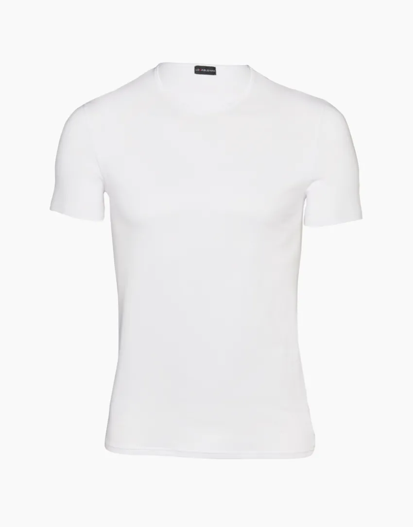 Uomo LOVABLE T-Shirt-T-Shirt girocollo Cotton Stretch in cotone elasticizzato, REF# L05XU