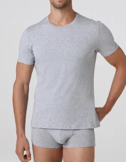 Uomo LOVABLE T-Shirt-T-shirt girocollo Supima Premium Cotton in cotone elasticizzato, ngeREF# L6016
