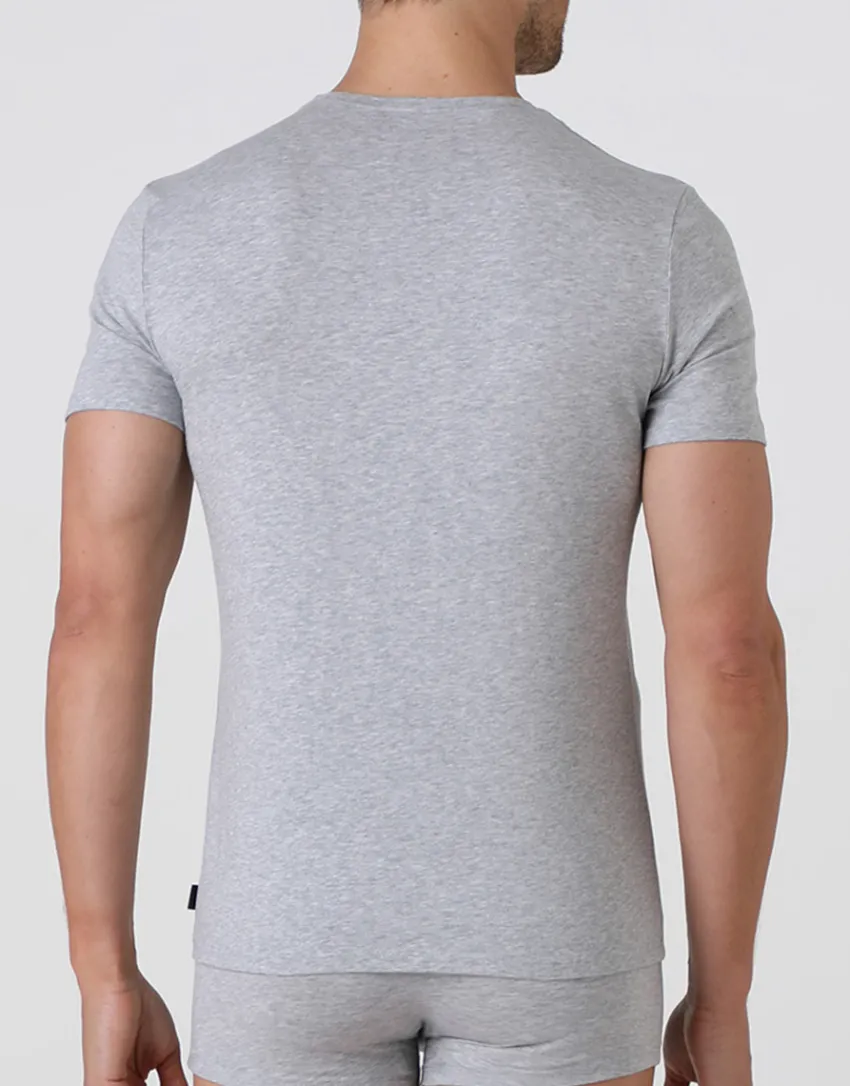 Uomo LOVABLE T-Shirt-T-shirt girocollo Supima Premium Cotton in cotone elasticizzato, ngeREF# L6016