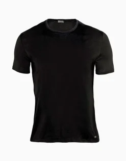 Uomo LOVABLE T-Shirt-T-shirt girocollo Supima Premium Cotton in cotone elasticizzato, REF# L6016