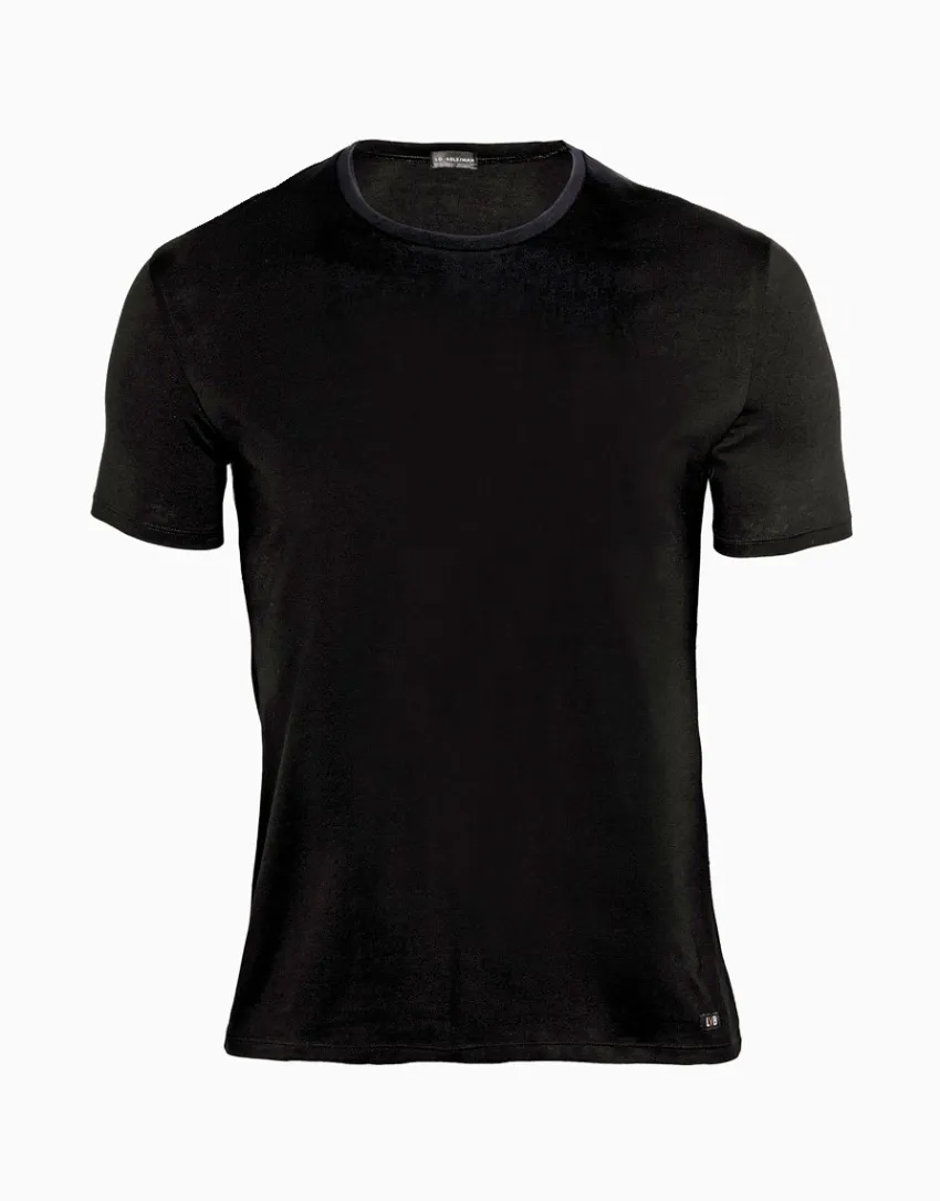 Uomo LOVABLE T-Shirt-T-shirt girocollo Supima Premium Cotton in cotone elasticizzato, REF# L6016
