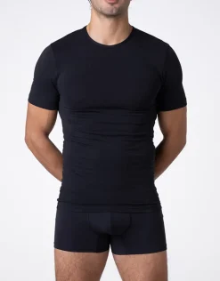 Uomo LOVABLE T-Shirt-T-shirt girocollo Warm Sensation in Stretch Cotton, REF# L041Y