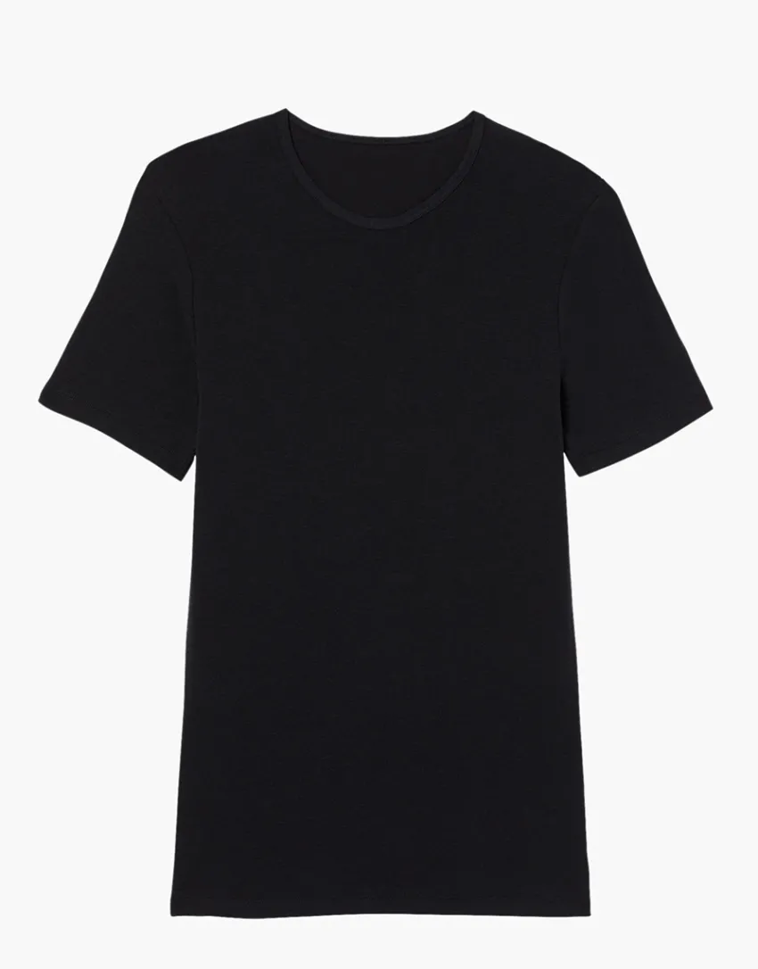 Uomo LOVABLE T-Shirt-T-shirt girocollo Warm Sensation in Stretch Cotton, REF# L041Y