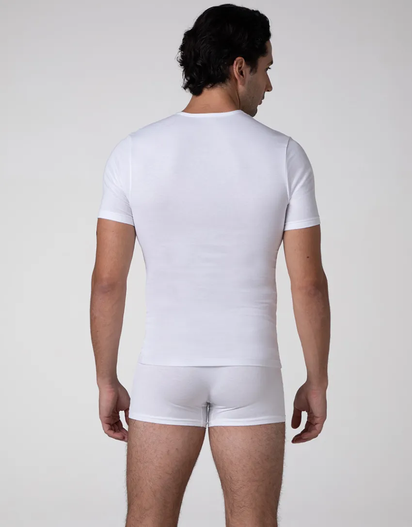 Uomo LOVABLE T-Shirt-T-shirt girocollo Warm Sensation in Stretch Cotton, REF# L041Y