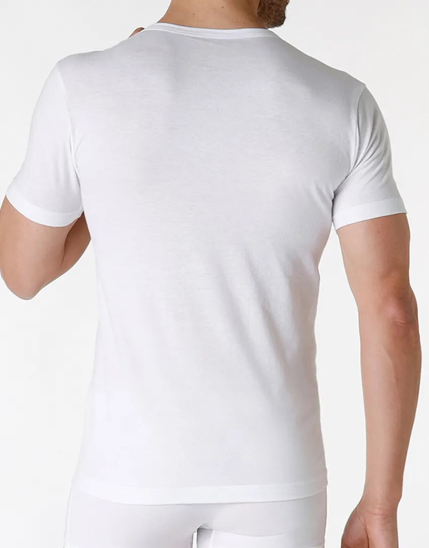Uomo LOVABLE T-Shirt-T-shirt scollo a V Classic Cotton 100% cotone, REF# L0508
