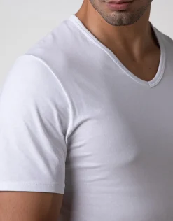 Uomo LOVABLE T-Shirt-T-shirt scollo a V Cool Sensation in Stretch Cotton, REF# L0DGO